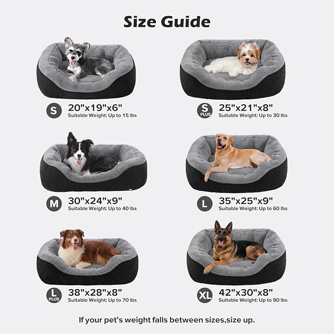 XL Dog Beds Large Sized Dog, Washable Orthopedic Warming Soft Sleeping Durable with Anti-Slip Bottom