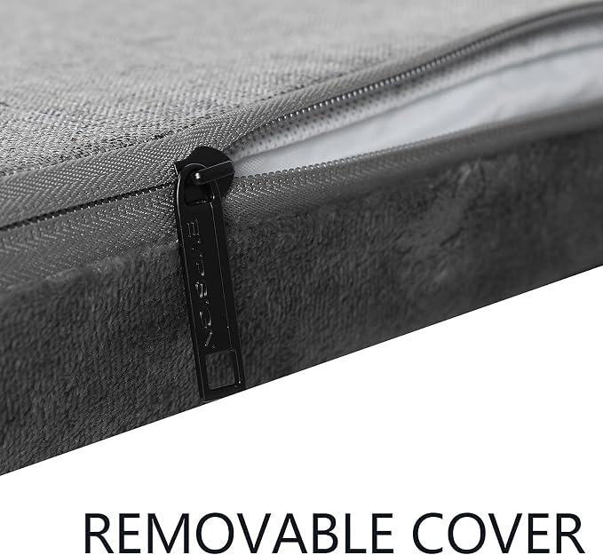 EMPSIGN Dog Bed Mat Crate Pad Mattress, Ultra Soft Pet Kennel, Grey, Small | Reversible(Cool & Warm), Waterproof Linings, Removable Machine Washable Cover, for 24" Dog Crate, Firm Support