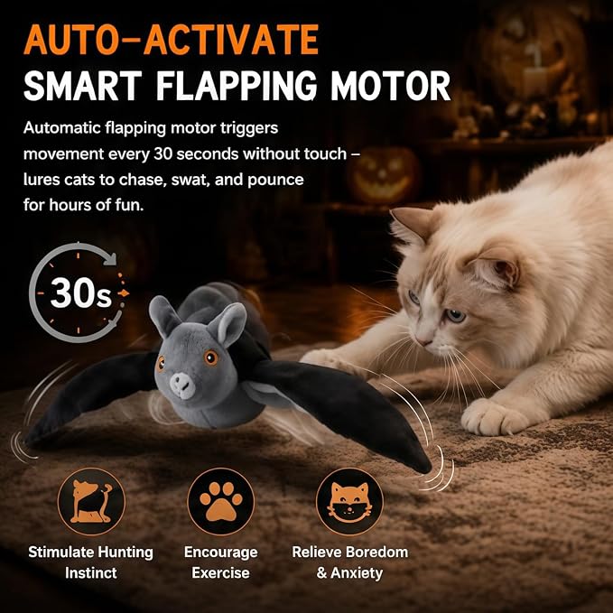 Flying Bat Dog Toy – Interactive Flap Wing Bat Toy for Dogs, Flying Bats Toy for Large Dogs, Dog Toy Flyings Bats，3