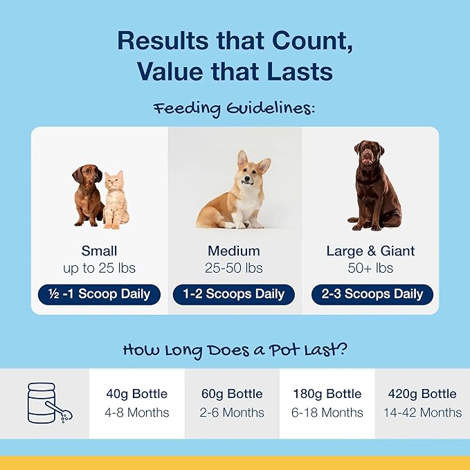 Proden PlaqueOff Powder 420g - Natural Dental Care Supplement for Dogs & Cats, Reduces Plaque & Tartar, Freshens Breath, Vet-Recommended, VOHC Approved, Dental Care for Pets, Easy Daily Use