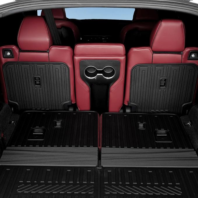 Backrest Mats for Acura MDX 2022-2026, All Weather TPE Black Second Row Seat Back Cover Mat Replacement for Honda Pilot 2023-2026
