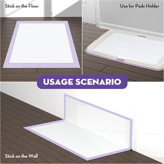 CROCI Large Puppy Pads with Adhesive Tabs Lavender Scented 28x34in 40Ct | Super Absorbent Dog Pads Holds Up to 8 Cups of Urine, 6-Layers, Quick-Dry Surface, Leak-Proof, Disposable