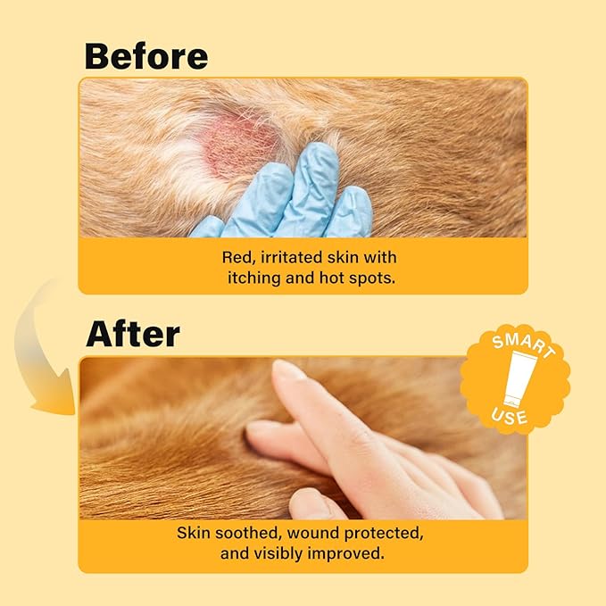 Rapid Wound Repair Ointment | Hot Spot Comfort for Dogs – Soothes & Moisturizes Itchy Skin – Hot Spots, Allergy & Itching Relief, Scratches & Manuka Honey Wound Care, 2 oz