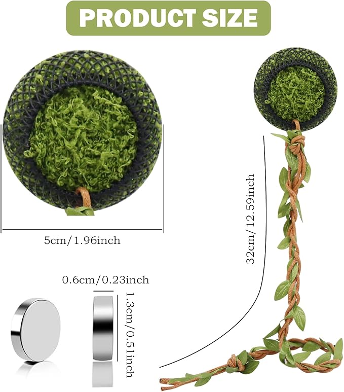 Reptile Hide with 2pcs Strong Magnet, Leather Jumping Spider Hideout with Magnet - Mesh Natural Habitat Decor for Spider Enclosures, Reptiles & Amphibians - Secure Hiding Cave Accessories