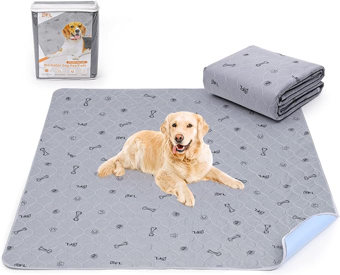 Pee Pads for Dogs Washable, Absorbent,34x52 Reusable Puppy Pads | Waterproof, Non-slip, dog Mats for Potty Training, Playpen, Crate, Senior Dog Incontinence, Housebreaking