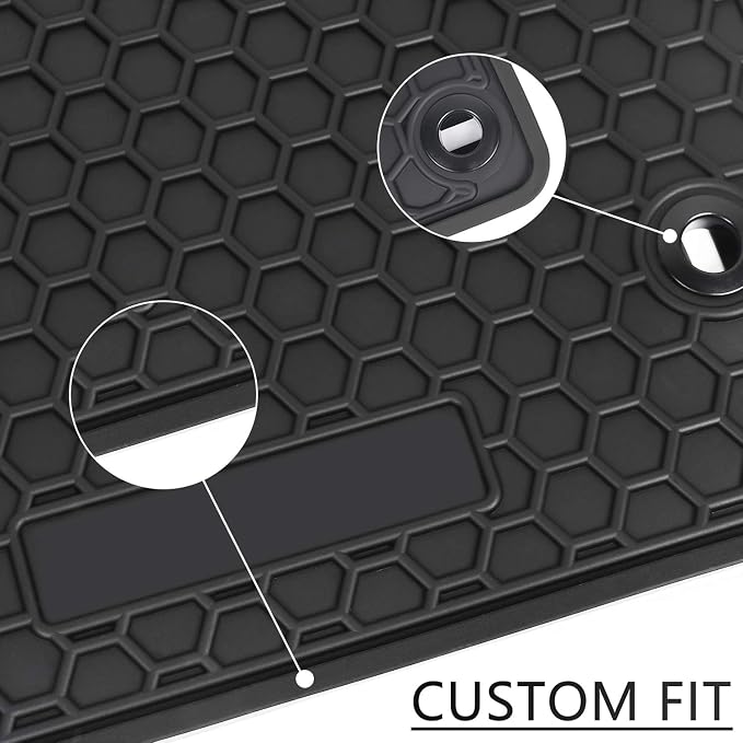 Car Floor Mat for Jeep Wrangler 4XE 4 Door 2021-2026 （Not for JL or JK） Custom Fit Full Black Rubber Auto Car Floor Liner Mat All Weather Heavy Duty Odorless