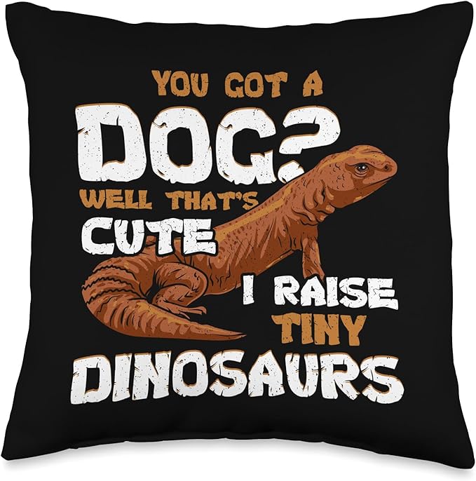 Pet Uromastyx and other Lizards & Reptiles Gifts Funny Uromastyx Gift Dabb Lizard Pet Reptile Mastigure Throw Pillow, 16x16, Multicolor