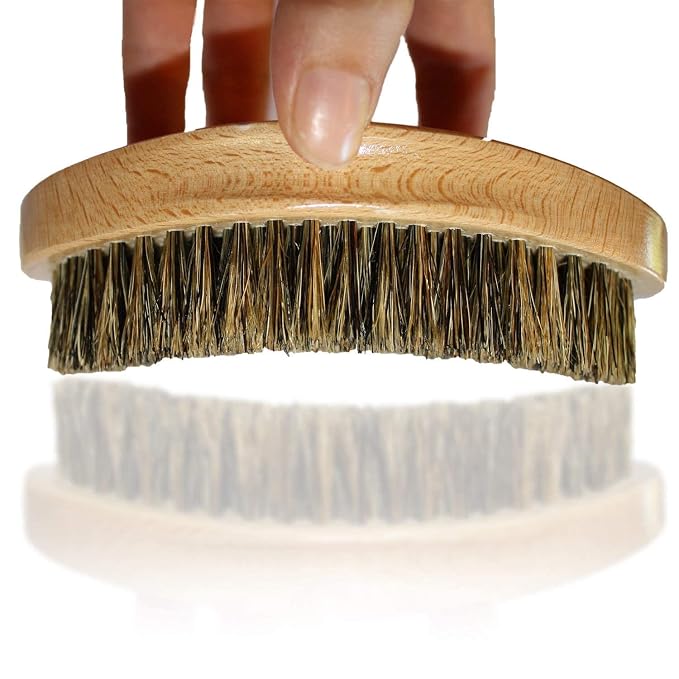 Kingston Grooming Co. Premium Boar Hair Brush Bundle - Original, Medium & Firm Wave Brushes for Men - Boar Hair Brush, Perfect Edge and Hair Waver - Travel Case Included