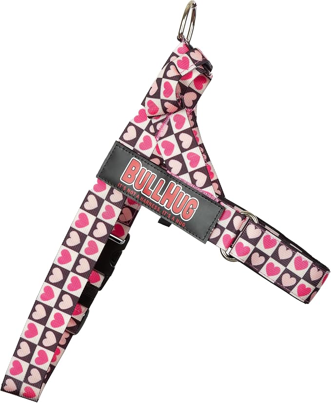 Adjustable Dog Harness– No Pull, No Choke – for English Bulldogs, French Bulldogs, Pugs & Broad-Chested Breeds – Easy, Safe Walks (Check, Small)