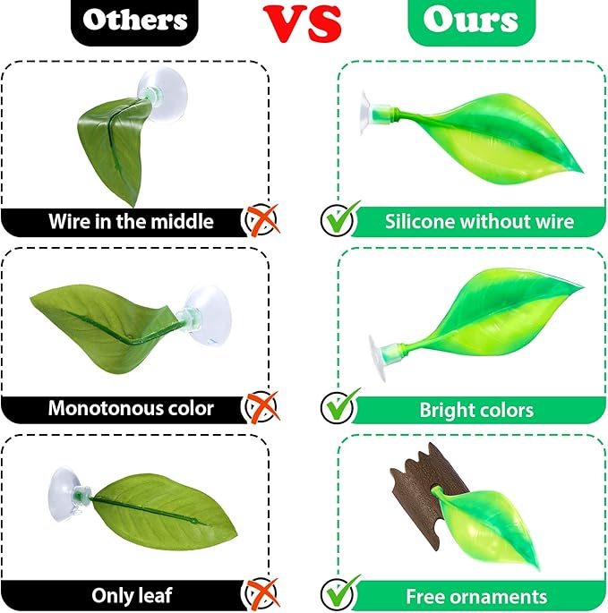 WILLBOND 2 Pcs Green Silicone Betta Fish Bed Leaf Hammock Betta Fish Tank Accessories Decorations for Aquarium Ornaments, Practical Resting Spot, Comfortable and Safe