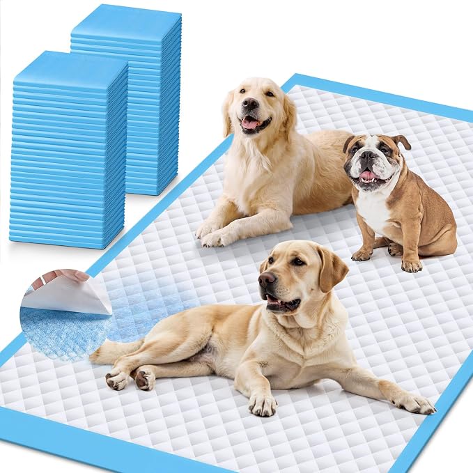 iweepet Upgraded XXXXL 31 X47 40 Counts Thicken Super Absorbent & Leak-Proof 6 Layers Puppy Pads , Disposable Potty Pads Dog Pee Pads Extra Large for Puppy, Surgery, Older, Cats, Rabbits
