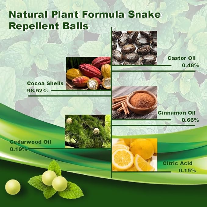 Snake Repellent Balls, Snake Repellent for Yard Powerful, Snake Repellant Pet Safe, Keep Snakes Away, Snake Repellant Indoor, Snake Deterrent Outdoor-10P