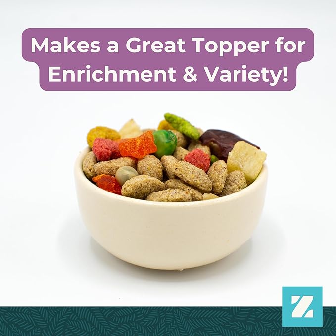 ZuPreem Pure Fun Bird Food, Cockatiel, Lovebird, Quaker, Small Conure, Lorikeet, Bird Seed and Pellets Blend for Medium Birds, ZuPreemEnriching Variety, Made in USA, Cockatiel Food, (Medium, 2 lb bag)