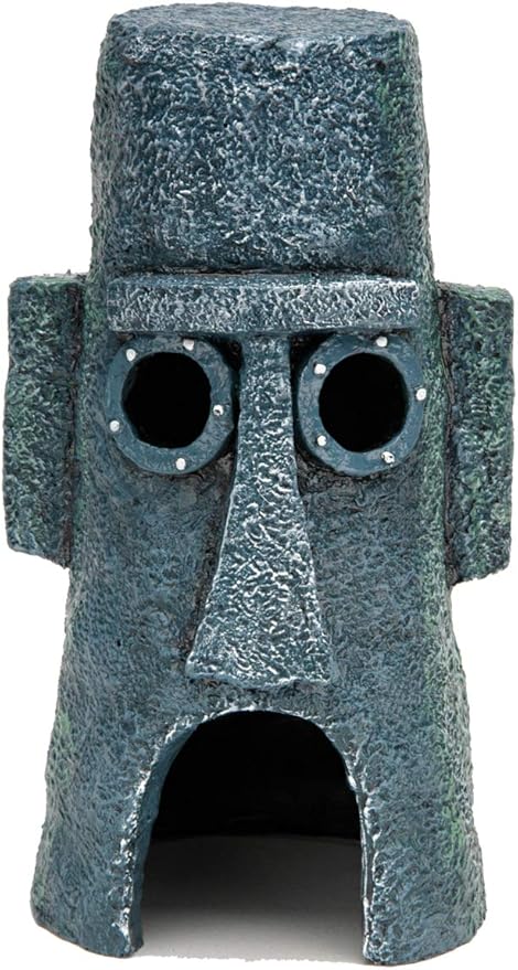 Penn-Plax Spongebob Squarepants Officially Licensed 3-Piece Aquarium Ornament Bundle – Spongebob’s Pineapple House, Squidward’s Easter Island Home, and The Krusty Krab