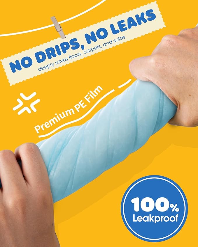 Powools Puppy Pads for Dogs, 34x28 in, 6-Layer Leakproof, 50-Pack, Thicker | Extra-Large Pee Pads, Disposable, Quick-Dry Dog Pads, High Absorbency, Wee Wee Pads for Dogs, Easy Puppy Potty Training