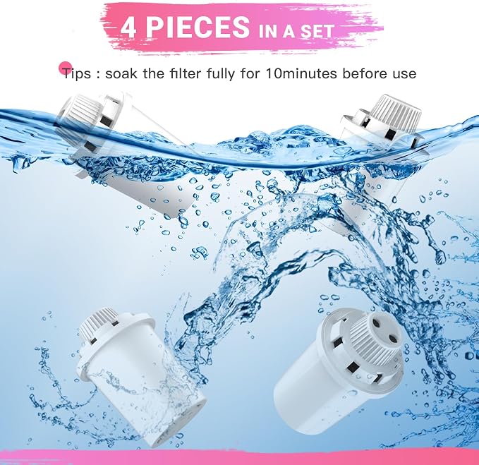 Replacement Filters for PETDOTT Dog Fountain, Water Filter, for Stainless Steel Pet Fountain for Large Dogs- Vertical Filtration for D2223,D2322,D2340,D2341 Lasts Two Months
