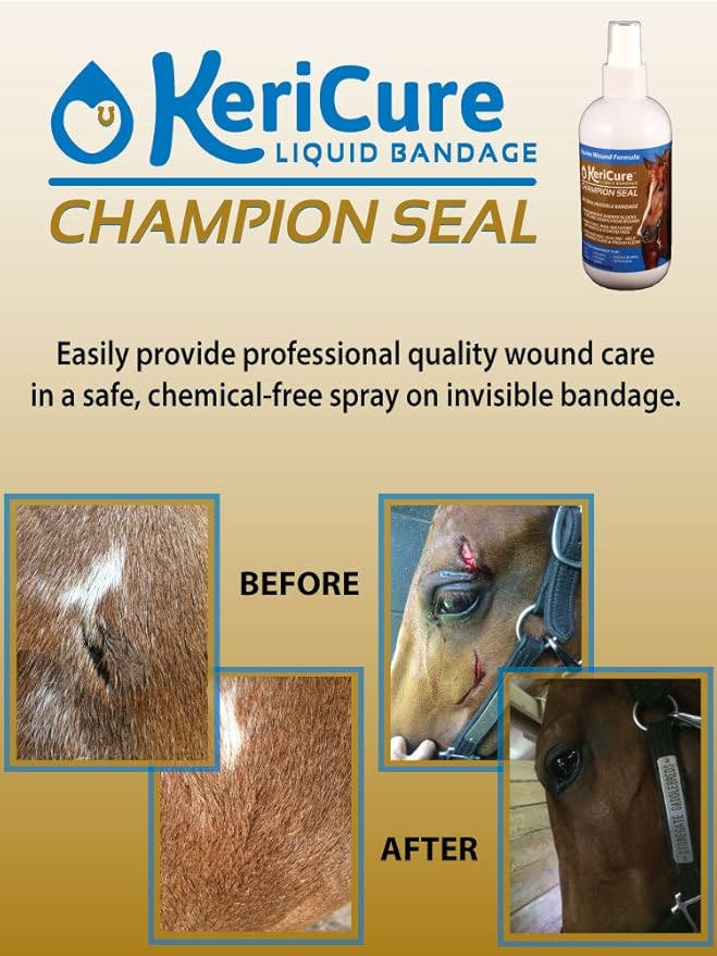 Liquid Bandage, 2 Pack Spray on Wound Care for Horses, Livestock, Large Animal First Aid, Woman Owned Small Business