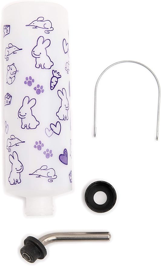 Lixit® Original Super Seal Classic Water Bottle for Rabbits, Cats, Ferrets, Hamsters, Guinea Pigs, Gerbils and Other Small Animals - Made in USA (Frosted (Pack of 2), 16 Ounce)
