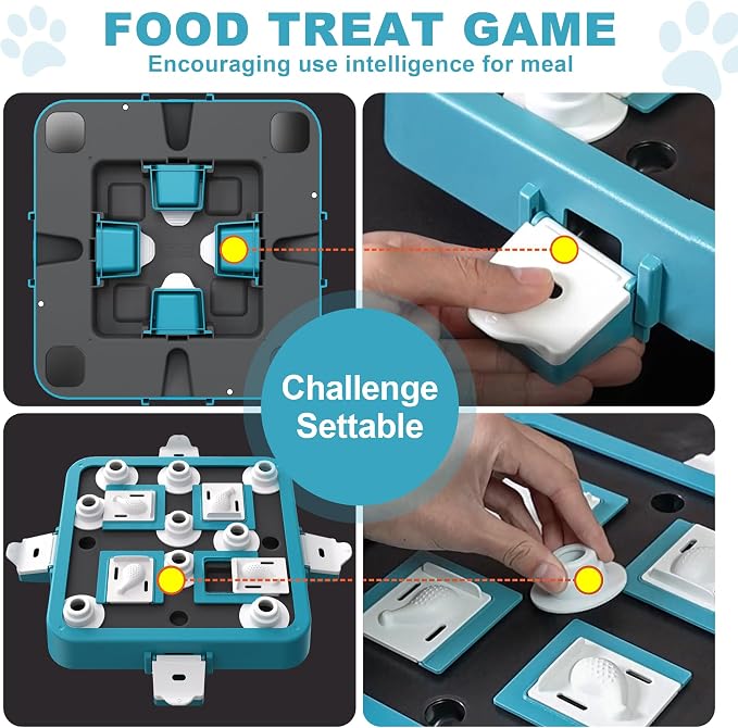 Aluckmao Dog Puzzle Toy Large Size - Adjustable Levels Food & Treat Game | Beginner to Advanced Difficulty for All Breeds, Brain Stimulation, Mental Enrichment, Interactive Feeding, Green