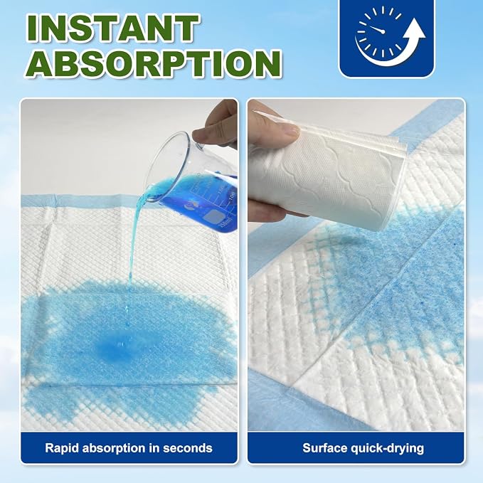 DEEP DEAR 100-Pack 30"x28" Extra Large Dog & Cat Pee Pads, Super Absorbent Quick-Dry Disposable Puppy Pads with Great Valve Leakproof Technology for Easy Potty Training & Pet Care