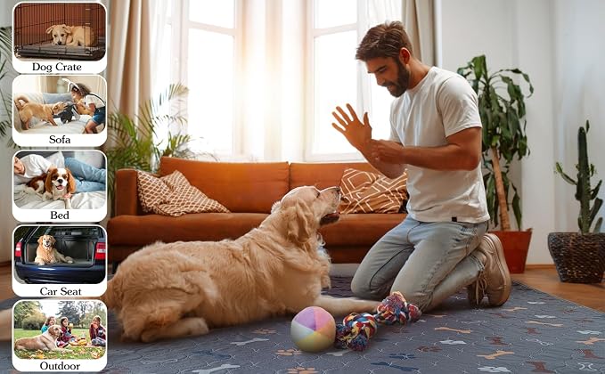 Washable Pee Pad for Dogs, 2 Pack Extra Large Puppy Pads, 48"x60" | Super Absorbent, Waterproof & Leakproof, Non-Slip Bottom, Machine Washable, For Floors, Beds, Couches, Crates, Carpets, Cars
