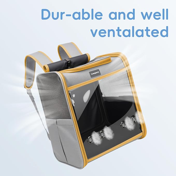 Cawypety Cat Backpack Carrier, Collapsible and Breathability Cat Carrier Large for Cat Under 16 lbs, Dog and Small Pet Carrier Bag Used in Travel, Car