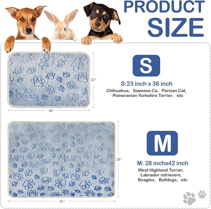 Reusable Puppy Pads, Washable Pee Pads, Leakproof 23"x 36" 2 Pack | High Absorbency Dog Training Pads, Wee Wee Pads With Waterproof Non-Slip Base For Indoor Potty, Crates, Playpen & Senior Dogs
