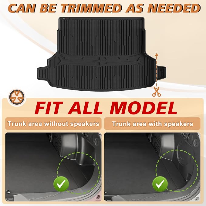 TripleAliners Trunk Mat Compatible with 2025 2026 Subaru Forester Touring/Sport/Limited/Base/Premium Models Accessories Protector Mat TPE All-Weather Odorless Anti-Slip Waterproof Liner Not Fit Hybrid