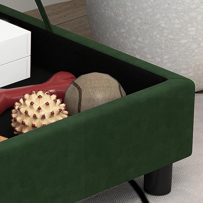 PawHut Luxury Fancy Dog Couch with Hidden Storage, Small Dog Sofa Bed with 2" Soft Foam, Modern Pet Furniture for Puppies & Little Breeds, Green | Small Dog Sofa Bed with 2" Soft Foam, Modern Pet Furniture for Little Breeds