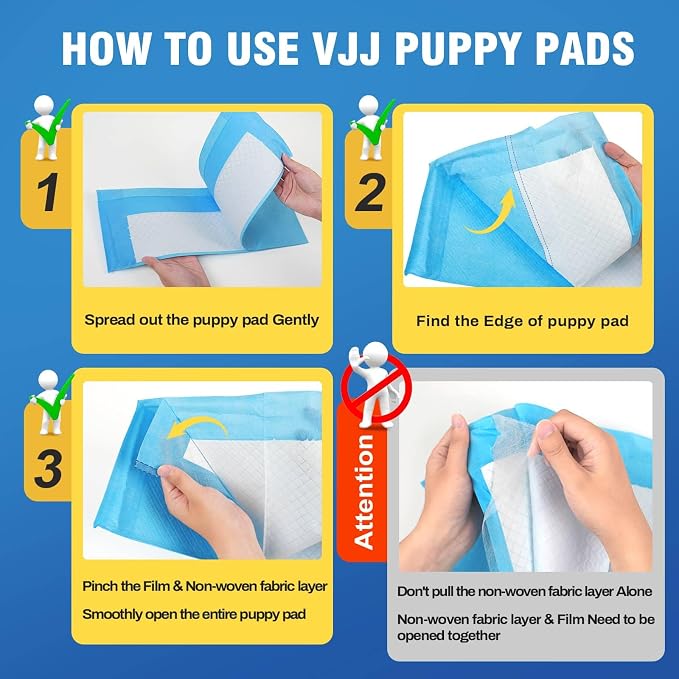 VJJ Dog Pads 100 Pack 30"x35", Dog Pads Extra Large for Pets, Disposable Large Pee Pads for Doggy & Puppy Training Pads, Piddle Pads for Indoor, Outdoor Use