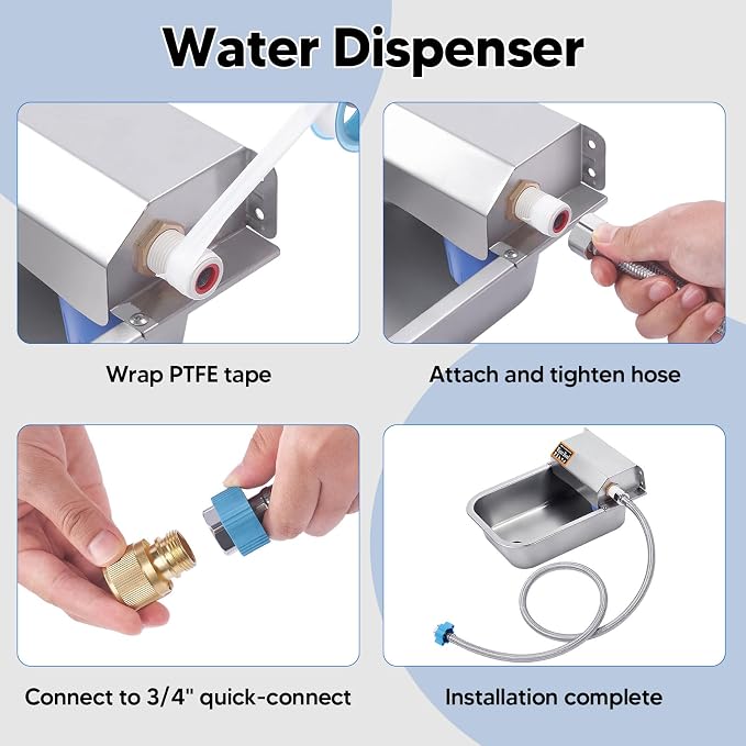 Automatic Water Dispenser for Dog, 3L Dog Water Bowl Dispenser, Large Water Feeder