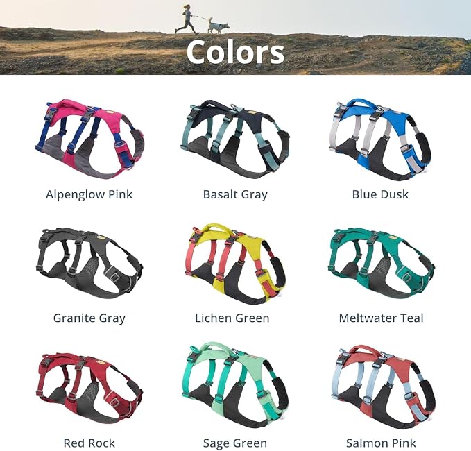 Ruffwear, Flagline Dog Harness, Lightweight and Reflective, No Pull Dog Lift Harness for Hiking, Running and Everyday Use, Lichen Green, X-Small
