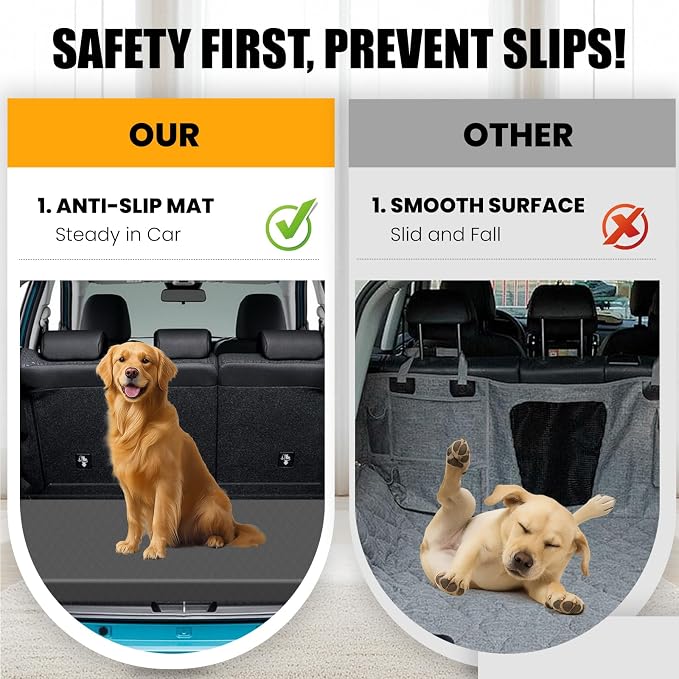 Car Dog Bed for Trunk,Non-Slip SUV Cargo Liner for Dogs | Travel Pet Mat Cushion with Supportive Foam, Removable Cover for Easy Cleaning, Suitable for SUV&Truck