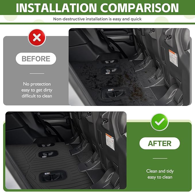 Floor Mats for 2025 2026 Toyota 4Runner 7 Seats Gas, All Weather TPE Protector 1st&2nd&3rd Row Floor Liners Accessories(Not for Hybrid EV&i-Force MAX)