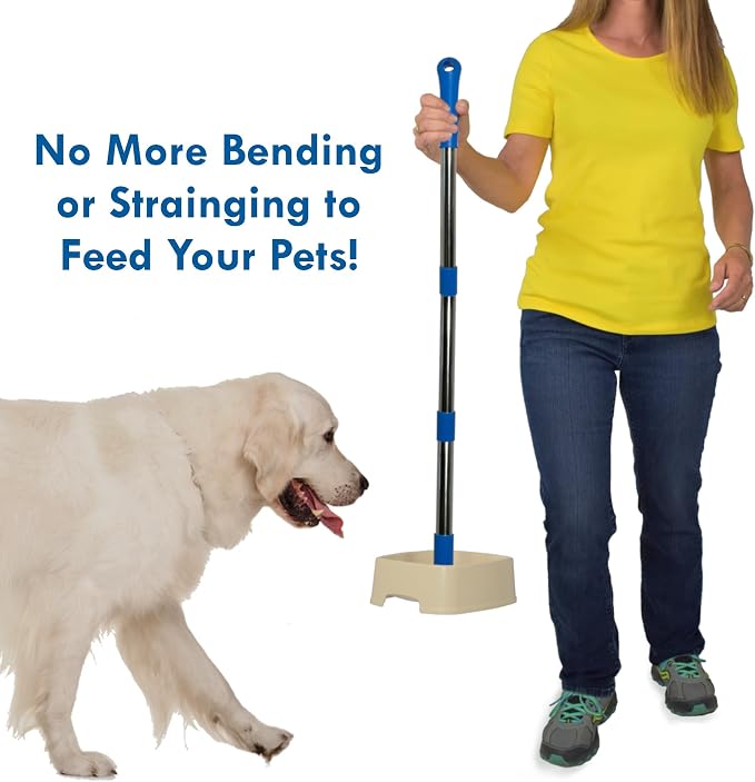 Easy to Feed Pet Bowl with Handle - The Ultimate Reaching Aid and Dog Bowl for Pet Lovers