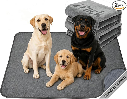 Wahsalbe Puppy Pads 2 Pack, 41x41 Washable Pee Pads Whelping Pads, Absorb Dog Mats, Non-Slip Dog Training Pads for Whelping, Potty, Training, Playpen, Crate