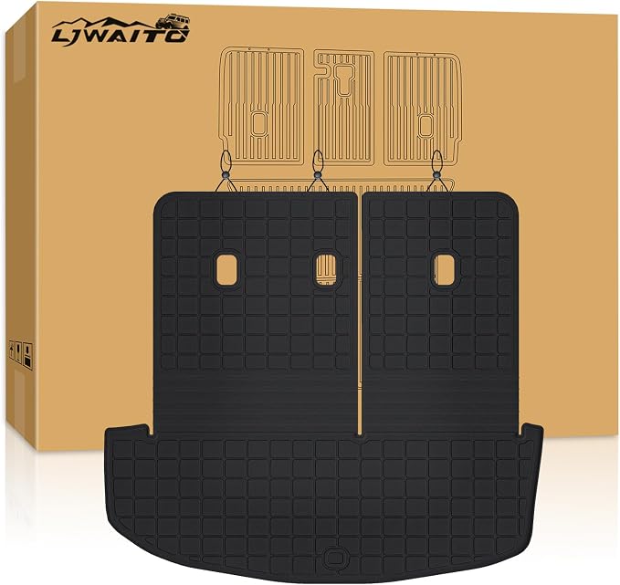 Cargo Liners for 2026 Hyundai Palisade & Backrest Mat,TPE All Weather Protection Trunk Mat Covering The Backrest Mat Accessories