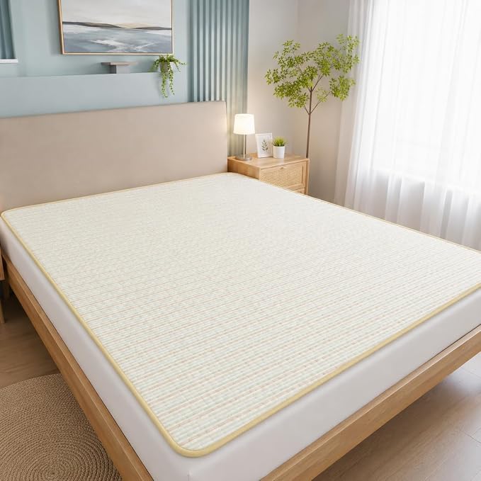 King Size Bed Pads Washable Waterproof, 80"x 78" Soft Reusable Pee Pads for Incontinence, 4-Layer Protectors Absorbent Cotton Underpads Mattress Protectors for Urine Adults, Seniors,Women & Pets