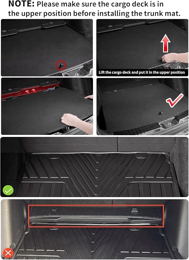 LASFIT Cargo Liner for Honda CR-V 2026 2025 2024 2023 (Gasoline & Hybrid & e:FCEV) All Weather TPE Car Trunk Mat (Upper Position), Cargo Only Black