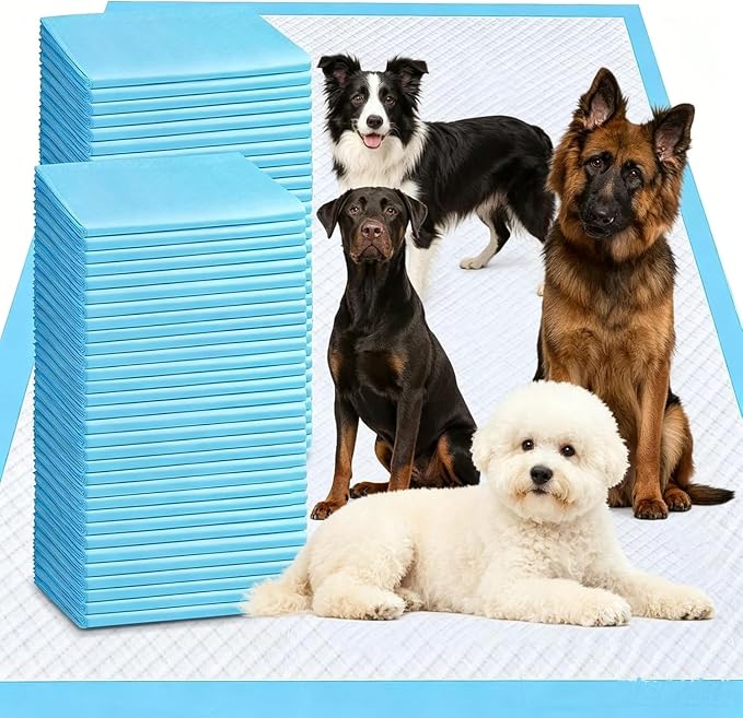 XXXXL Puppy Pee Pads for Dogs 36"x55" 40 Count, Extra Large Dog Pee Pads, Super Absorbent & Leak-Proof Disposable Potty Pads, Thicken Puppy Training Pads for Dogs, Cats and Rabbits