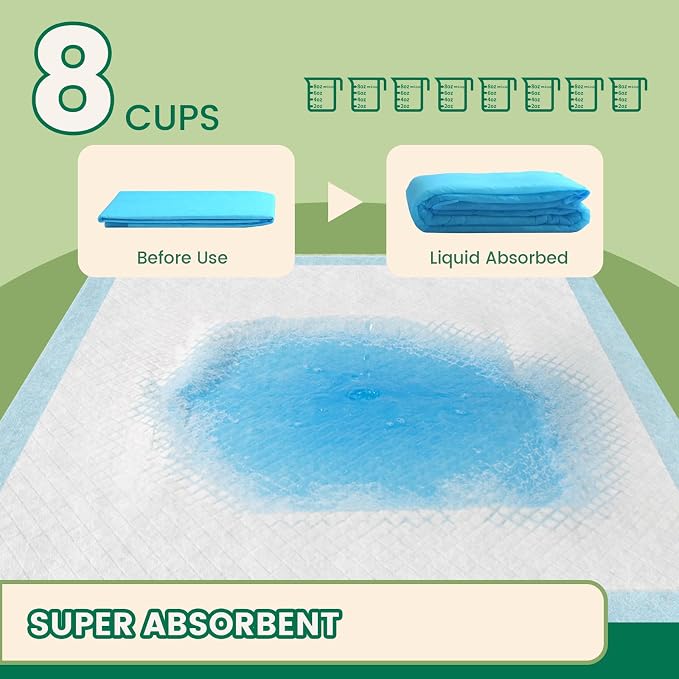 IMMCUTE Heavy Duty Puppy Pads 50 Count, 30"x28" Extra Large Dog Pee Pads – 7-Layer Thick & Tear-Resistant, Super Absorbent, Leakproof, Quick-Dry, Disposable Training Pads for Dogs & Cats