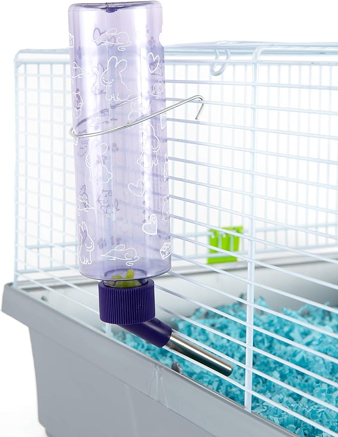 Lixit Standard Cage Water Bottles for Rabbits, Ferrets, Guinea Pigs, Hamsters, Rats, Mice and Other Small Animal's (8 Ounce, Clear Pack of 2)
