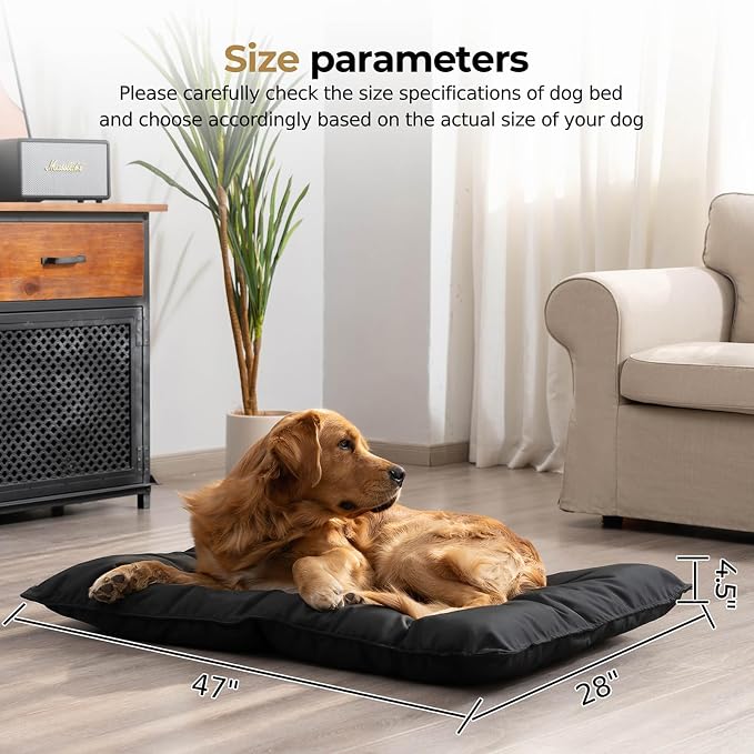 Chew Proof Indestructible Dog Bed,X-Large (28"x47") | Durable,for Aggressive Chewers,Tough,chew resistant, non chewable,Machine Washable & Waterproof,Indoor Outdoor