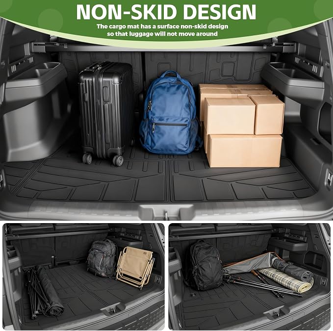 Cargo Liners for 2025 2026 Toyota 4Runner 5 Seats Gas, Trunk Mat with Seat Back Cover All Weather Rear Cargo Mat Backrest Protector Accessories (Not for Hybrid EV&i-Force MAX)
