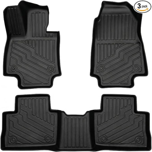 RAV4 Floor Mats Compatible with 2025 2024 2023 2022 2021 2020 2019 Toyota RAV-4，All Weather Protection Waterproof Durable Anti-Slip Odorless Custom-fit TPE Floor Liner Front and Rear Row Set