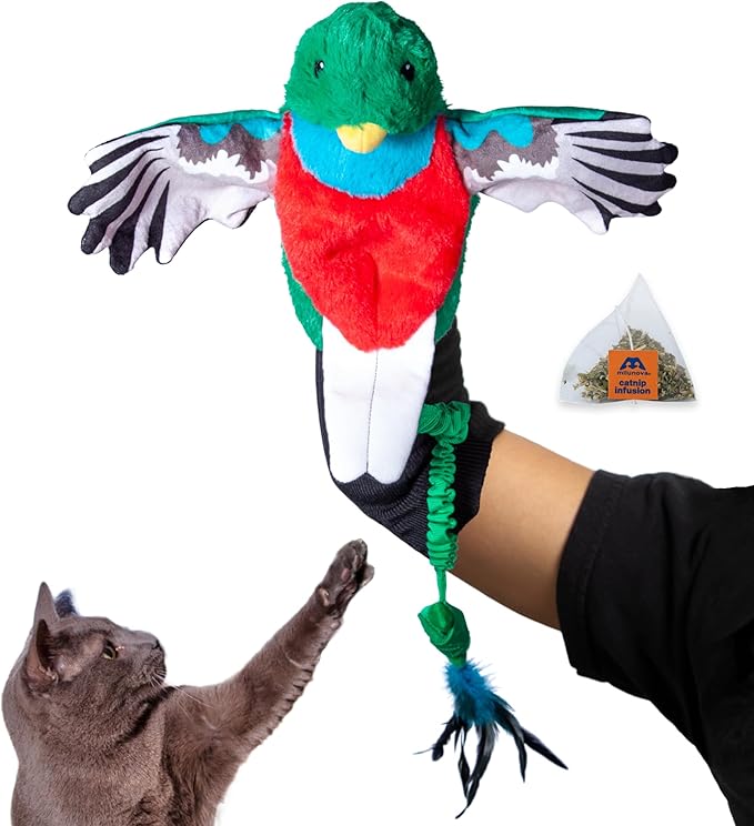 Milunova Pupr Pals Cat Wrestling Glove (Catnip Infused) Hand Puppet Toy with Tough Padding for Safe Interactive Play, Protection to Stop Kitten Scratching Hands; for Boredom-Busting Exercise