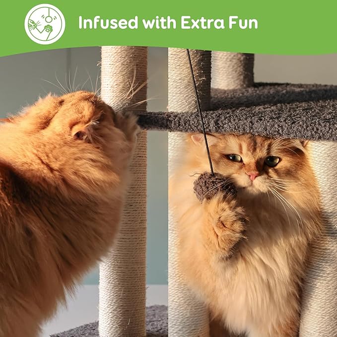 Dog Stairs & Cat Scratching Post Pet Steps for High Beds Couch | High-Strength Boards Holds up to 150 lbs for Indoor Small Cats Kittens Dogs Climbing Playing, 3 Combination Options, 3 Steps
