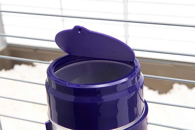Lixit® Lever Valve Top Fill No Drip Water Bottles for Rabbits, Chinchillas, Ferrets, Guinea Pigs and Adult Rats (Purple (Pack of 2), 16 Ounce)