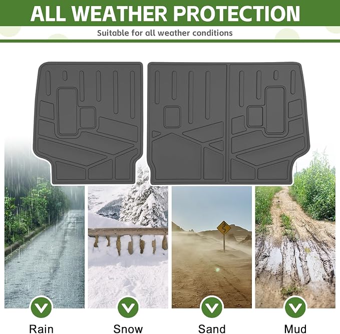 2nd Row Seat Back Mat for 2025 2026 Toyota 4Runner 5&7 Seats, Kick Mats Rear Backrest Cover All Weather TPE Protector Cargo Liner Accessories