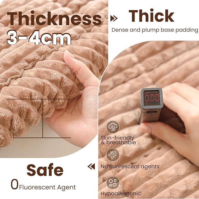 Couch Cover for Dogs Washable, Non-Slip Pet Couch Covers for Sofa, Fuzzy Dog Couch Cover Blanket, Thick, Soft, Plush Couch Cushion Covers for Sofa Protector (Coffee, 27.6" x 59"/70 x 150cm)